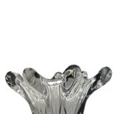 Vintage 1970s Vannes Crystal Vase - Sculptural Freeform Design