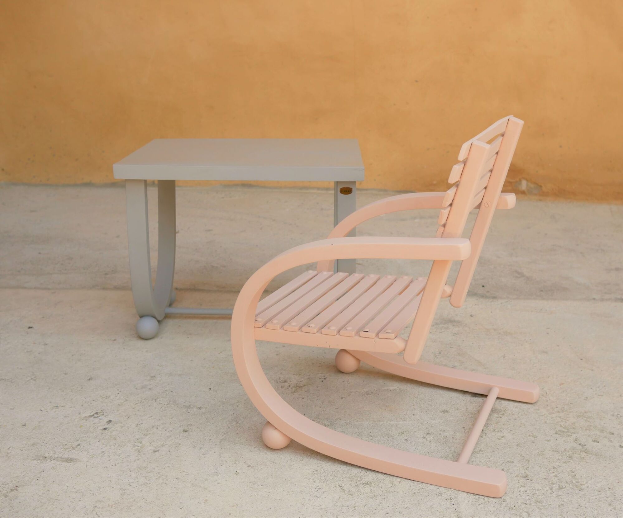 Vintage children's desk and chair for S.I.M.B.A.G. editions