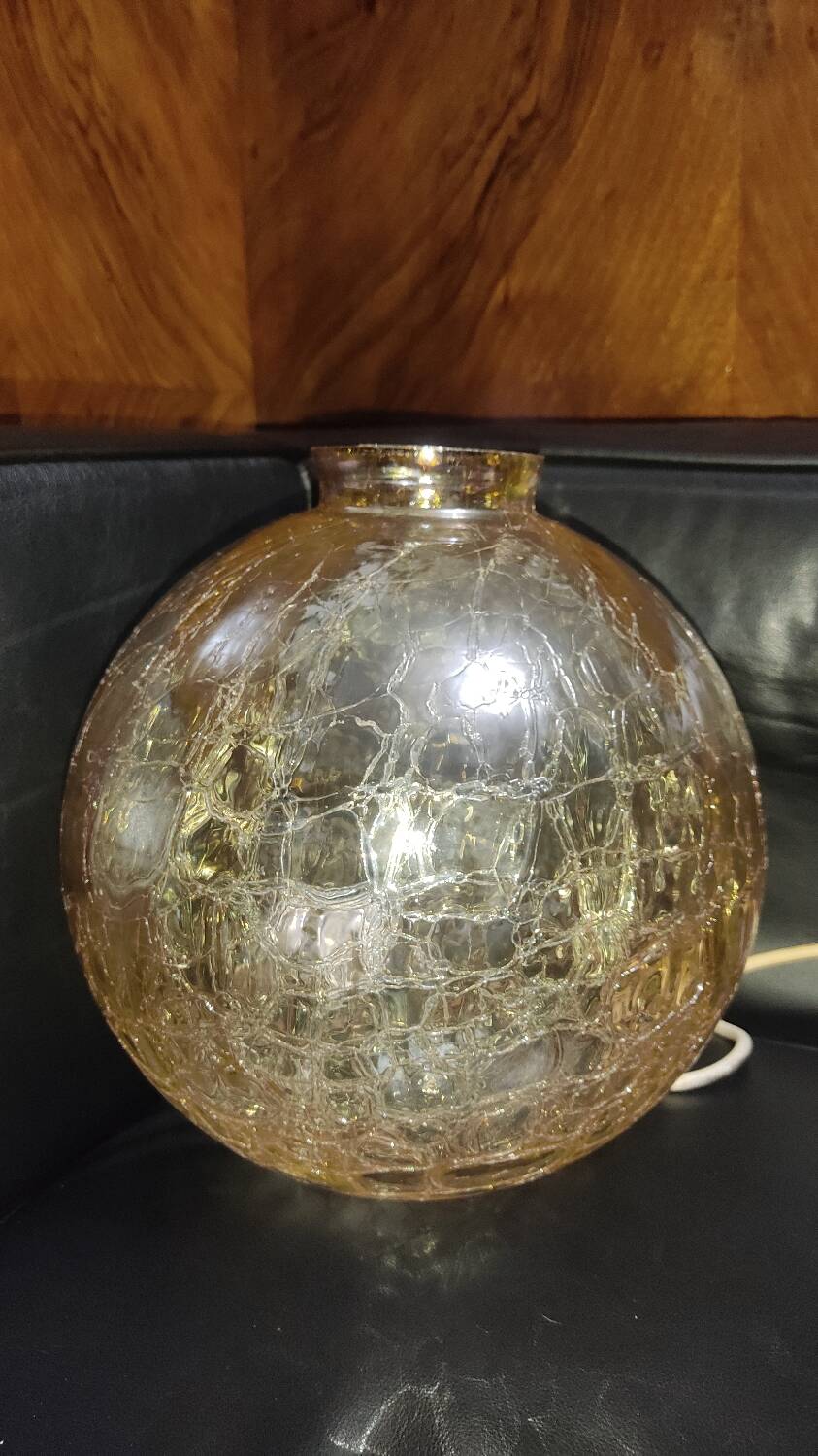 Vintage amber ball pendant light