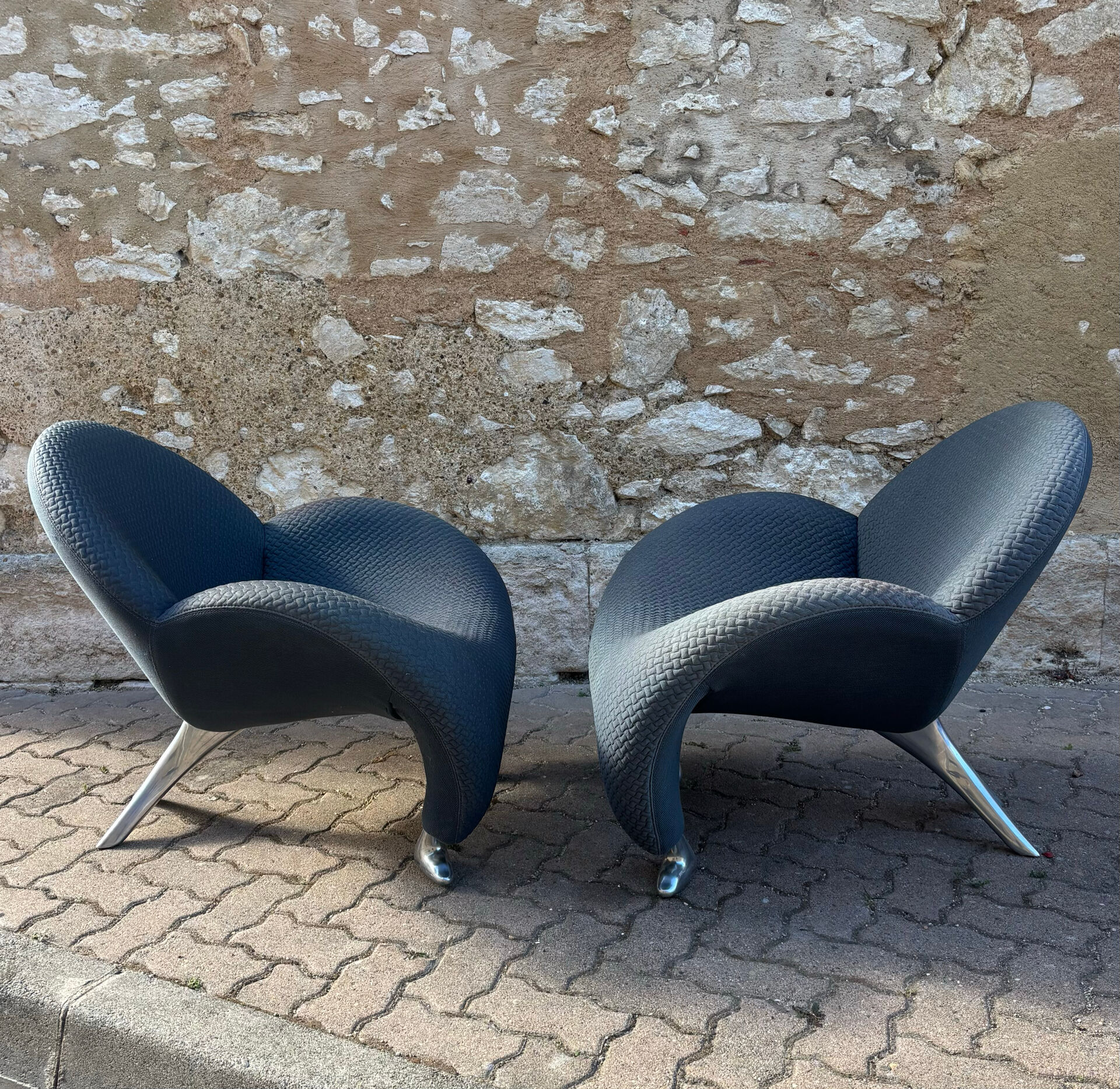 Pair of design armchairs Papageno Jan Armgardt Leolux