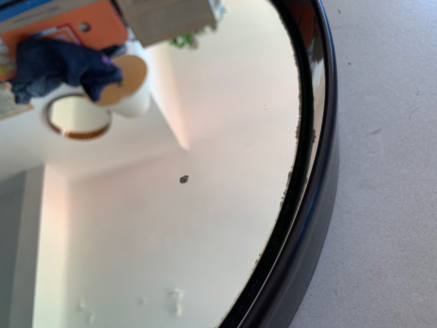 Vintage round mirror D51cm