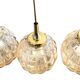 Triple Art Deco style amber glass pendant light
