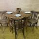 3 chairs bistro Fishel early 20th.
