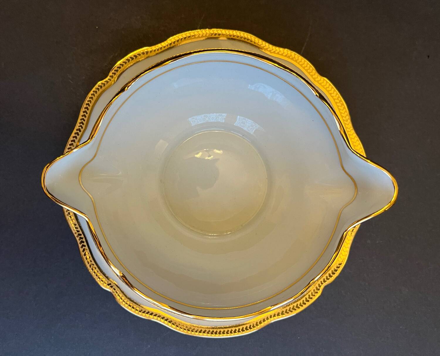 Chapus Limoges porcelain gravy boat