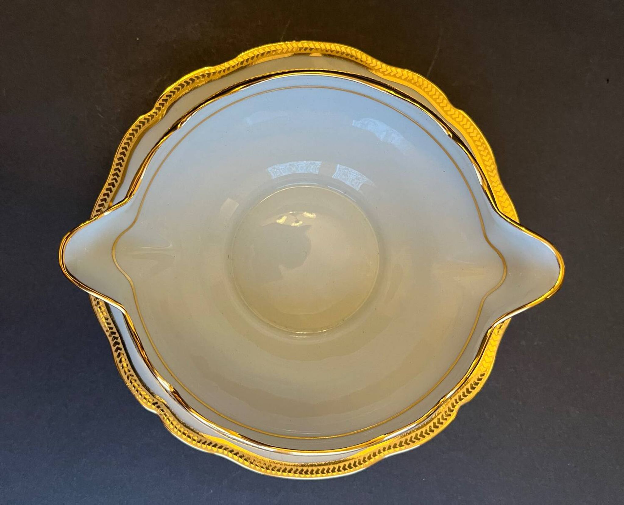 Chapus Limoges porcelain gravy boat