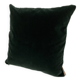 Forest green velvet cushion