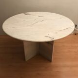 White marble dining table