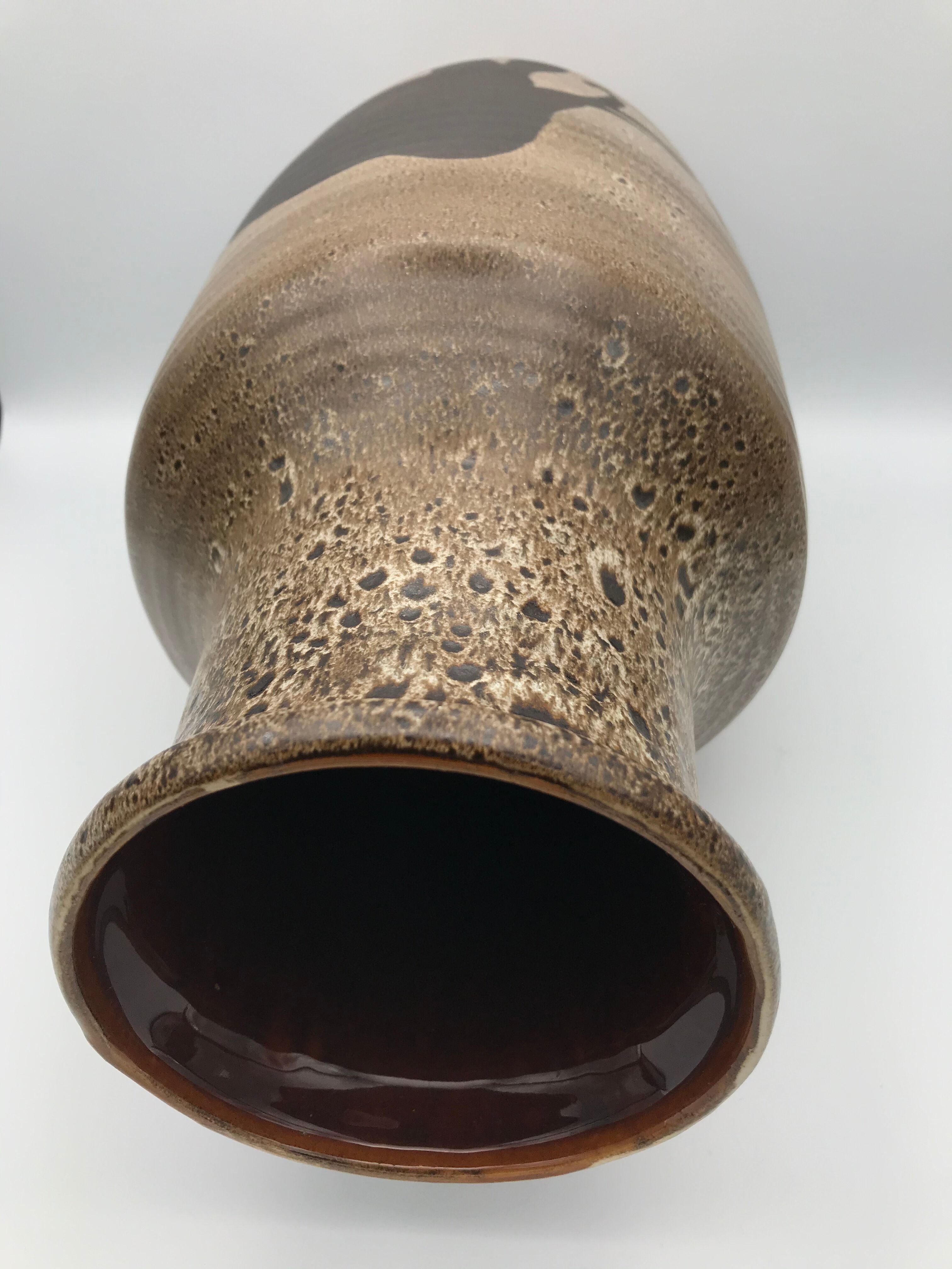 Vase in ceramic rock effect of saint clement mammouth 38 cm decoration