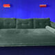 Green velvet sofa 3 places