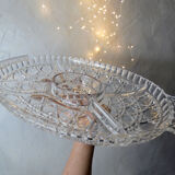 servant dish aperitif in Bavarian crystal 24% vintage cannage pattern