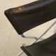 Scandinavian "Z" side chair in patinated black leather by Erik Magnussen for