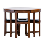 Table set and built-in chairs (x4) Vintage Scandinavian 1960