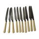 Set of 10 dessert knives or silver cheese from Boulenger.