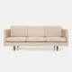 Canapé en velours beige Alta, design scandinave