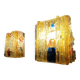Vintage glass wall lamp by W. van Oyen for Raak, 1960s