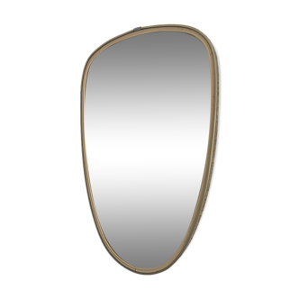 Vintage mirror 1960 asymmetrical freeform mirror - 40 x 26 cm