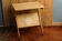 Old Scandinavian table in blond wood