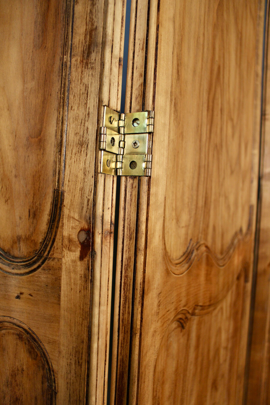 4 Vantaux Screen In Merisier Style Louis XV double-sided