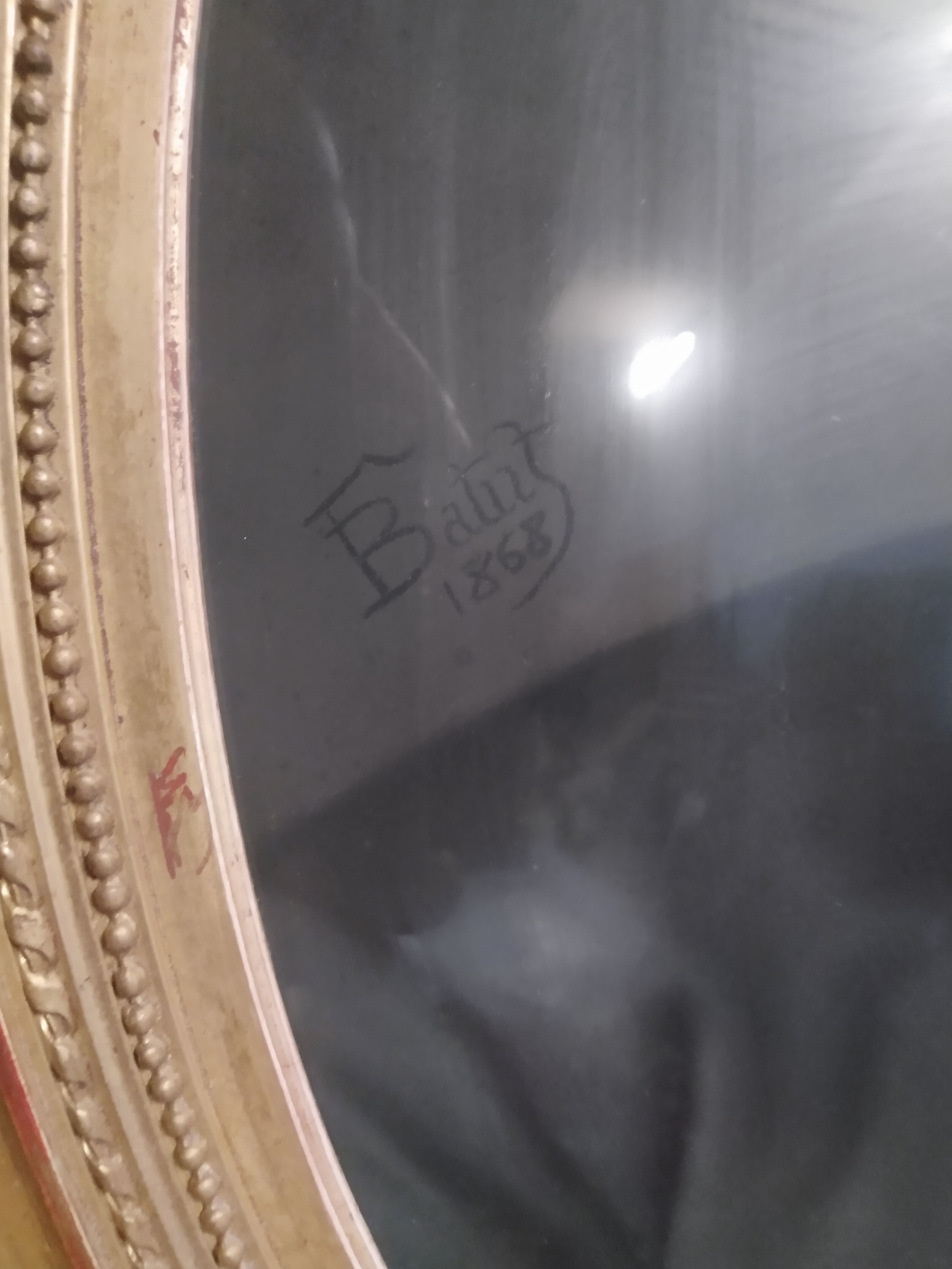 Jean-françois batut (1828–1907) oval pastel