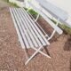 Folding garden bench in iron and old wood - 1950s