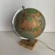 Vintage 1960 terrestrial globe glass Perrina marble world map - 28 cm