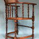 Edwardian barley twist corner chair with cane early 20th century