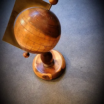 Map World vintage handcrafted wooden