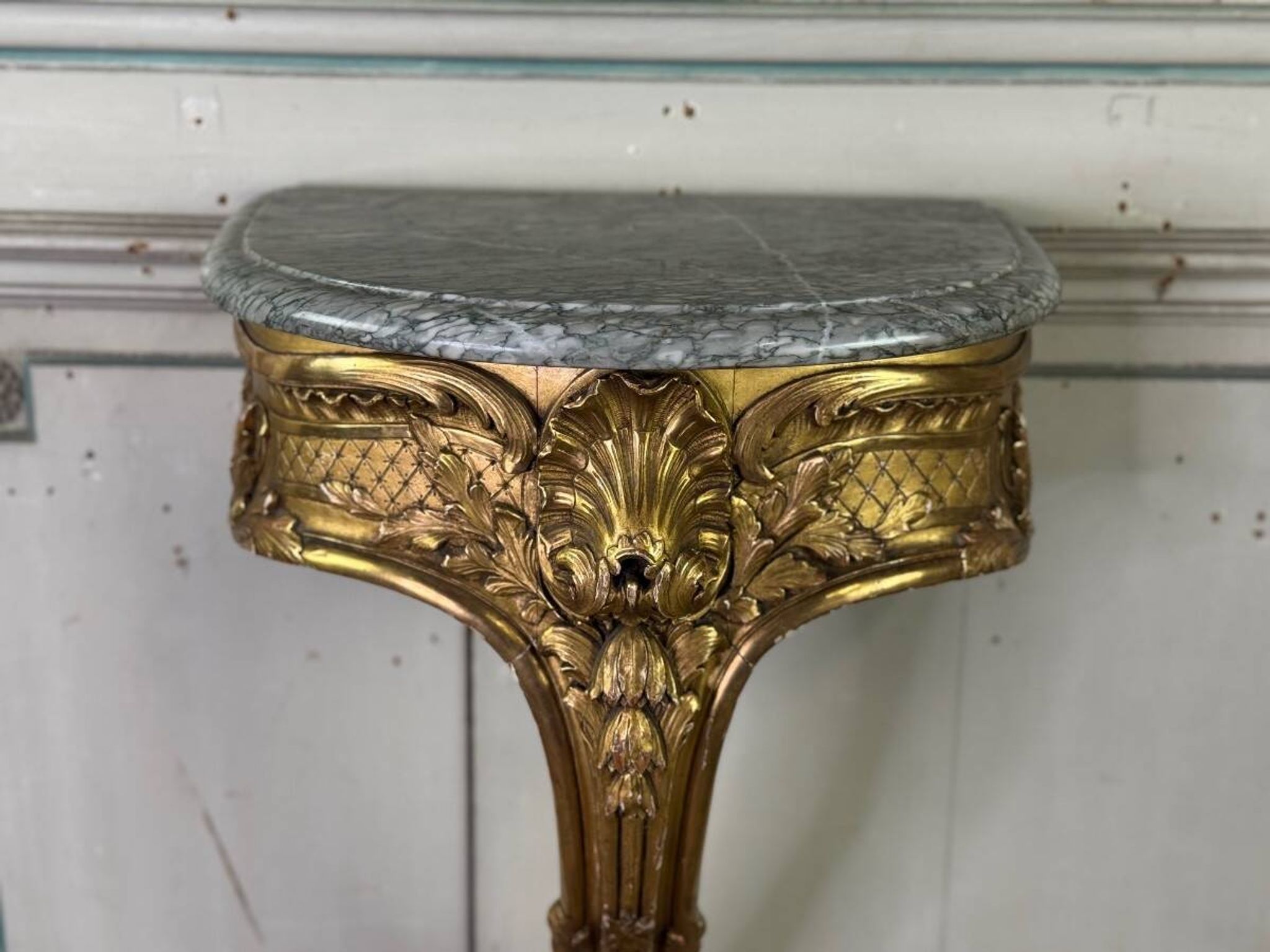 Console Table, Carved and Gilded Wood, Louis XV Style, Circa 1900, Ma