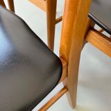 Vintage Danish set of 6 chairs teak - skai