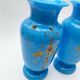 Pair of blue opaline vases
