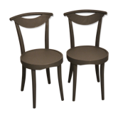 Paire de chaises Baumann noires