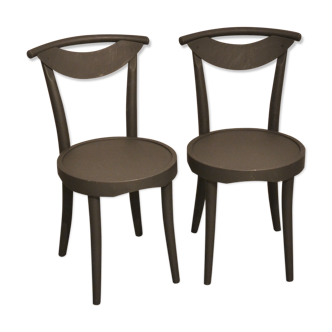 Paire de chaises Baumann noires