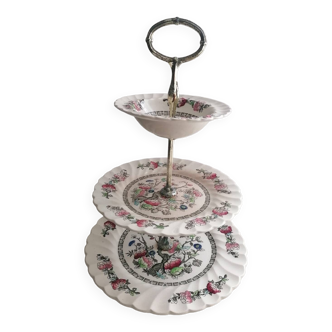 Stand à gâteau ancien Fine Staffordshire ware