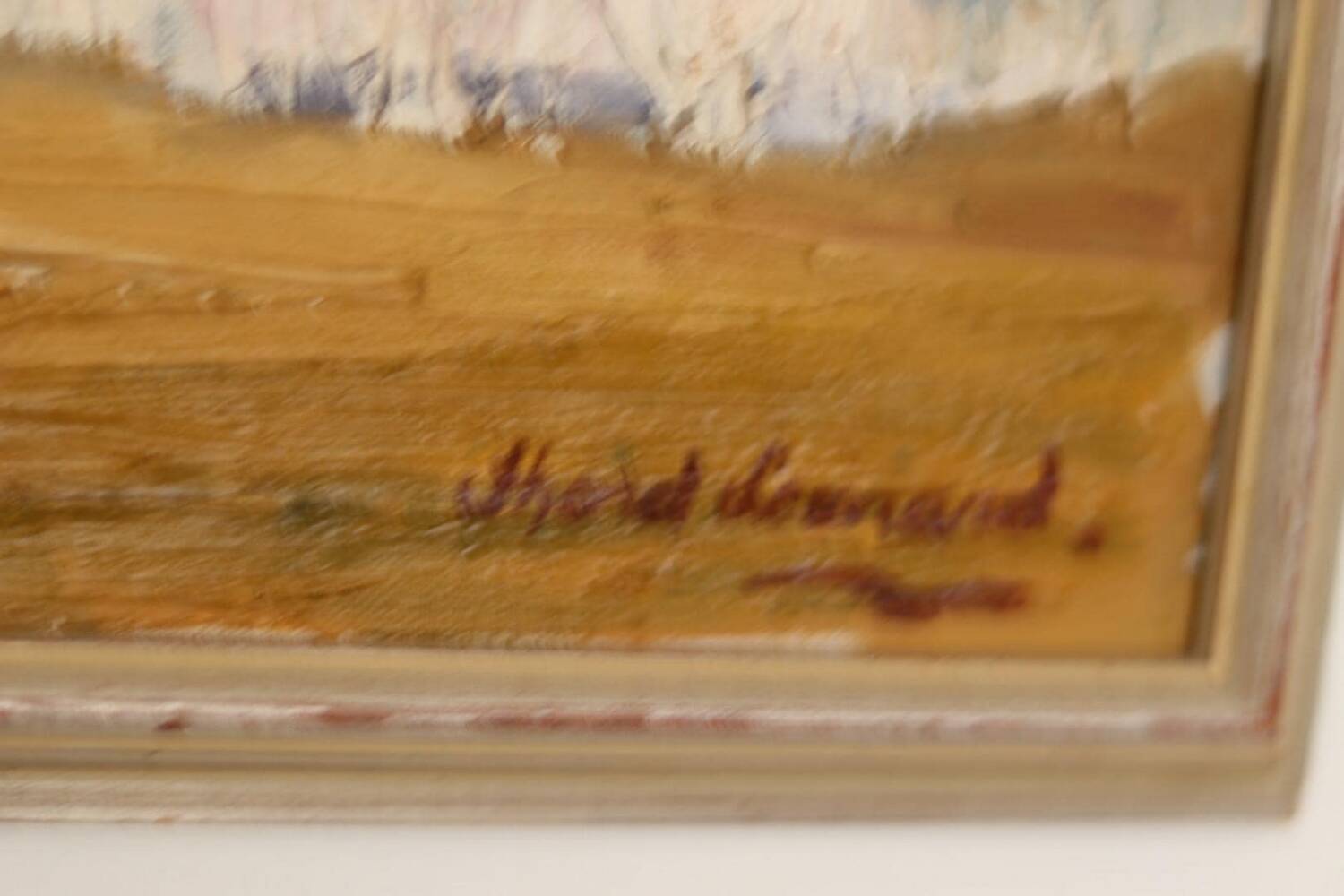 Swedish Oil on Canvas – “Boat” by Thord Leonard – Vintage & Framed