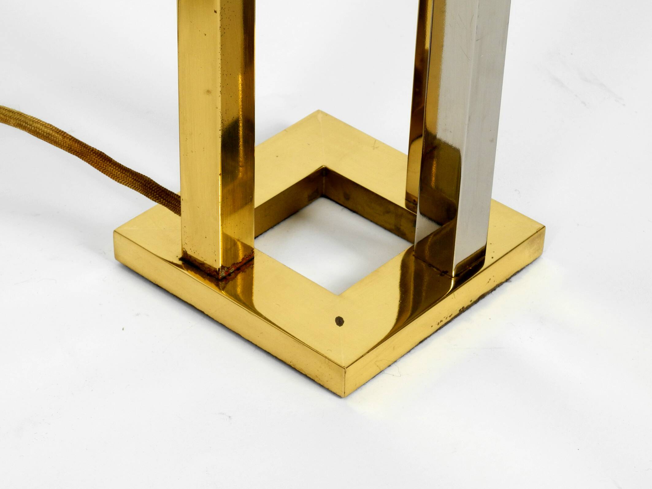 Paire de lampes de table en laiton XXL très rares des années 1970 de Vereinigte Werkstätten