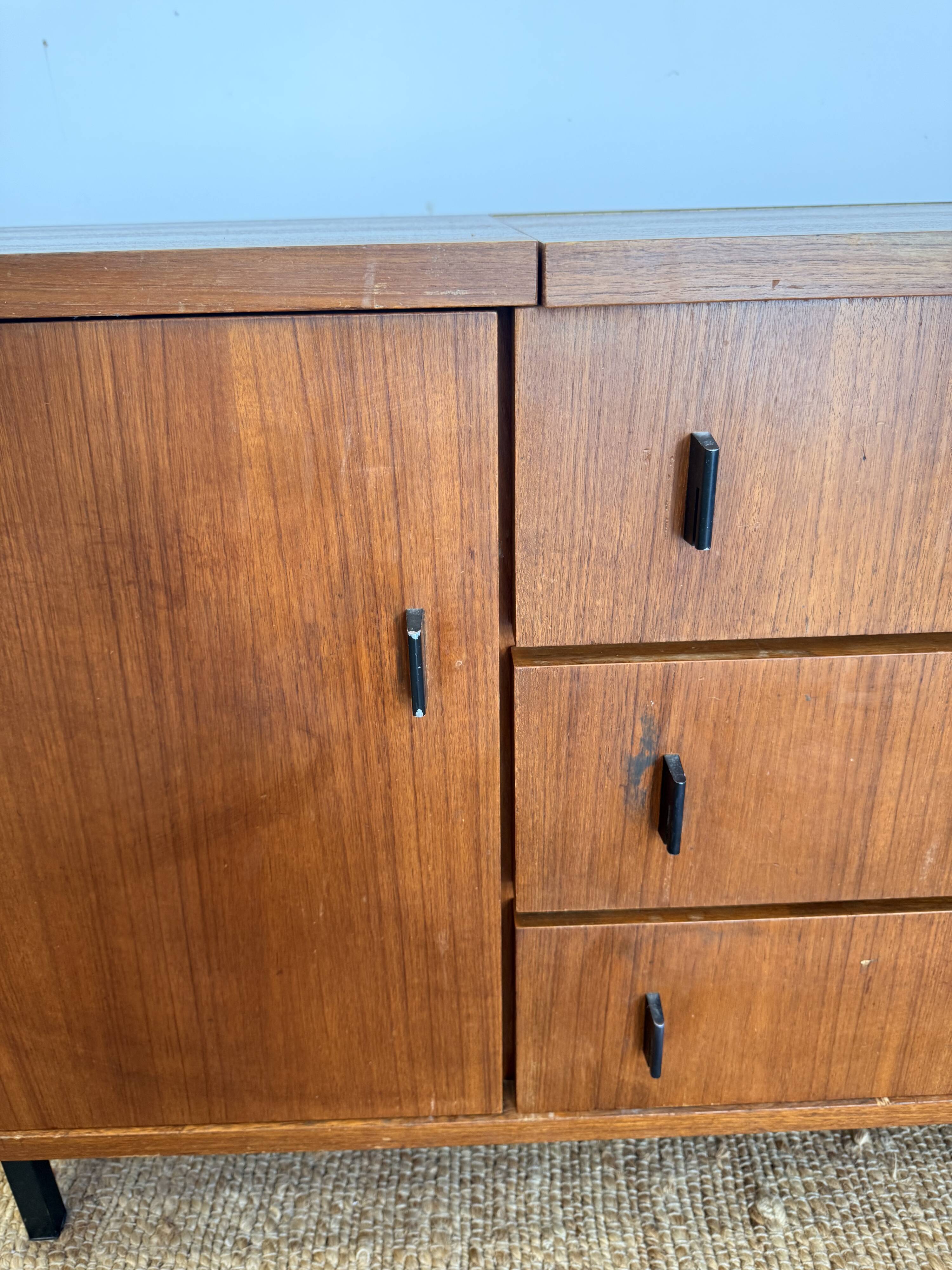 Coiffeuse de style scandinave en bois plaqué , années 70
