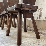 Solid oak chairs Savoyard cap popular art