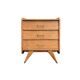 Vintage chest of drawers with compass feet, raw oak, 1960