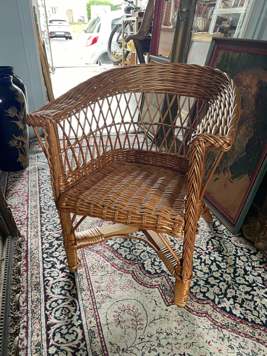 Fauteuil rotin enfant