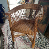 Rattan armchair for children