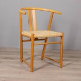 Set of 4 vintage 80s chairs in oak wood danish design