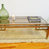 Jansen House coffee table by Guy Lefèvre steel glass 1970