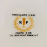 Service à dessert Porcelaine d’art, coupe d'or du bon goût français