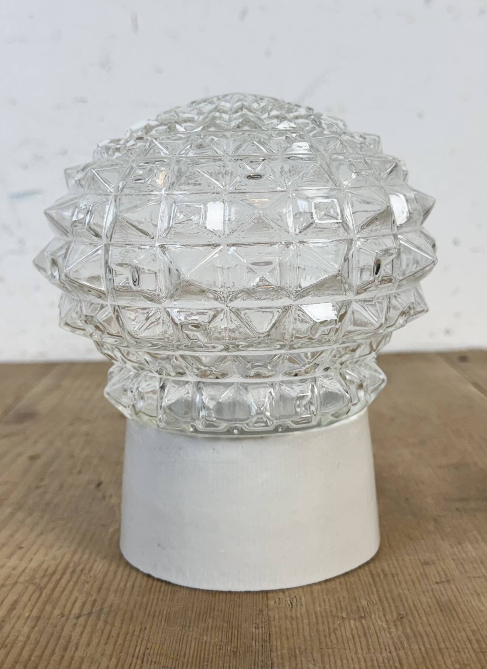 Vintage White Porcelain Ceiling Light, 1970s