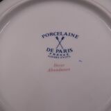 Lot of 6 porcelain bread plates from Paris décor Abondance - Perfect condition