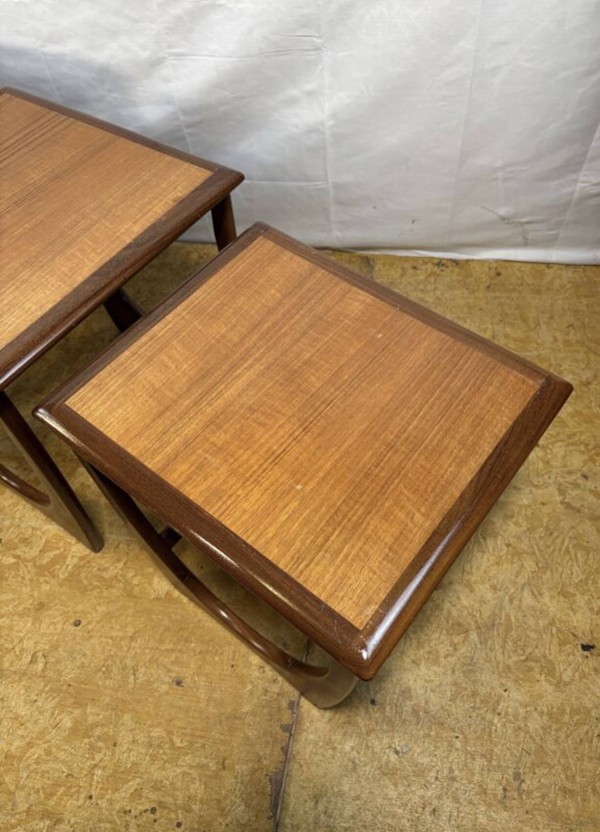 Mid- century retro vintage teak nest of tables by g plan 1960 Danish Design