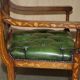 Chesterfield leather office chair with Dutch marquetry