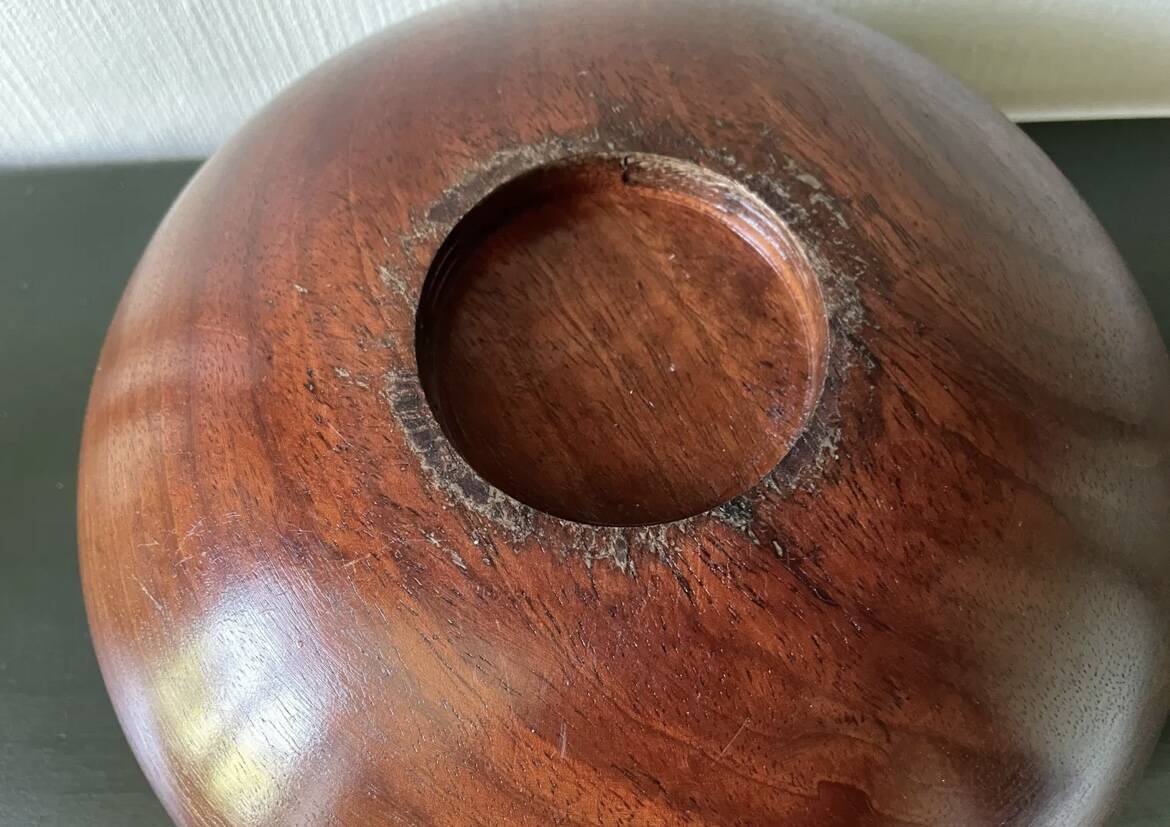 Vintage teak bowl