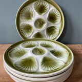 Set of 6 oyster plates Orchies Moulin des Loups