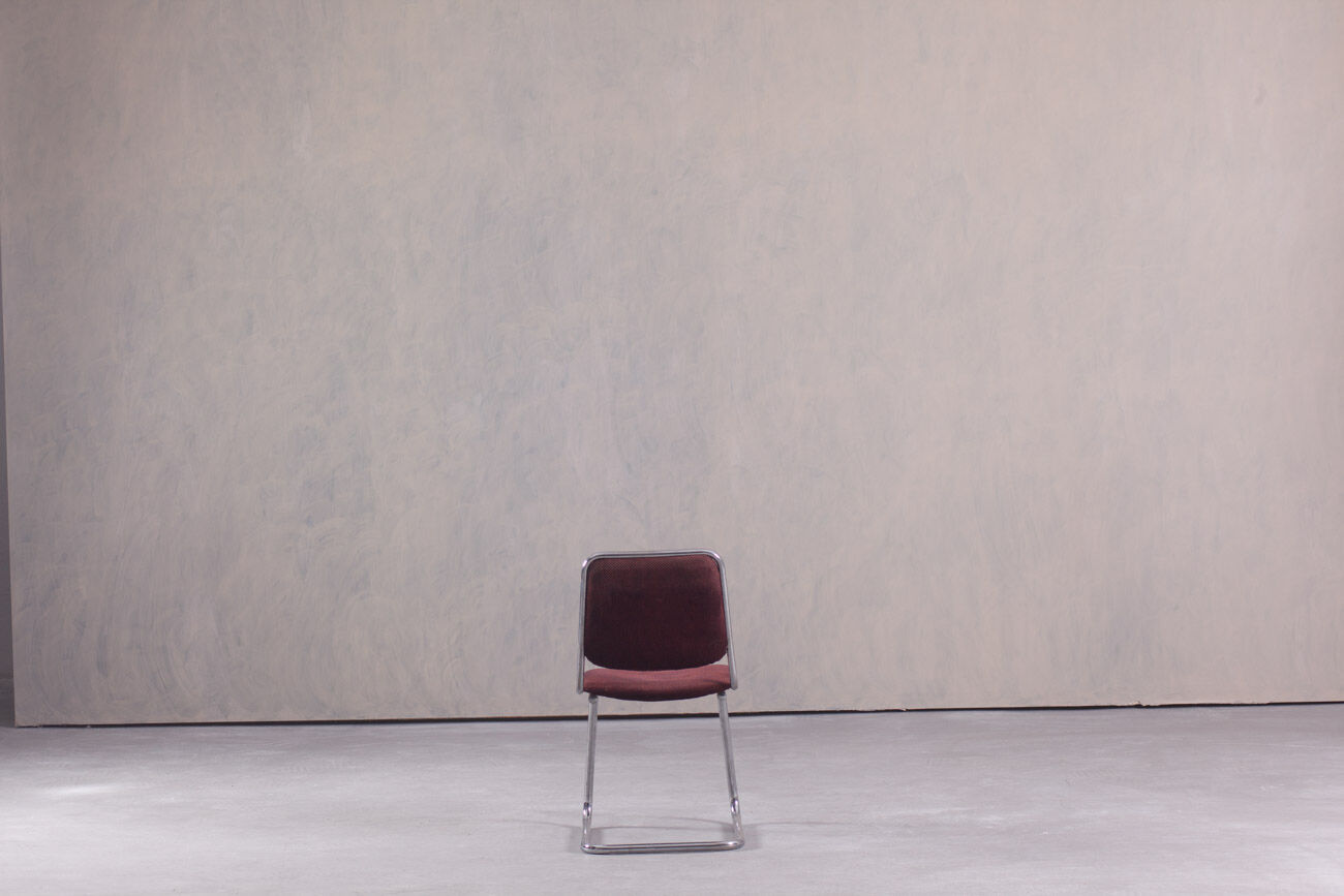 Vintage tubular steel dining chair, Italy, 1970’s
